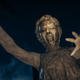A Weeping Angel shows its true, terrifying face.